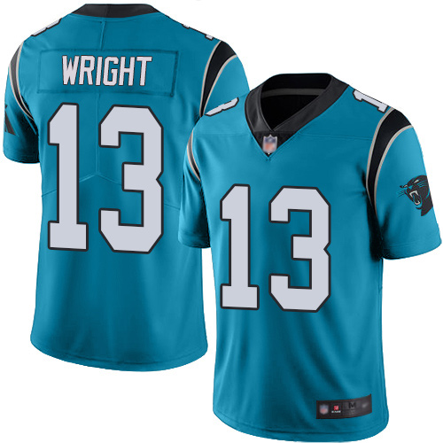 Carolina Panthers Limited Blue Men Jarius Wright Jersey NFL Football #13 Rush Vapor Untouchable